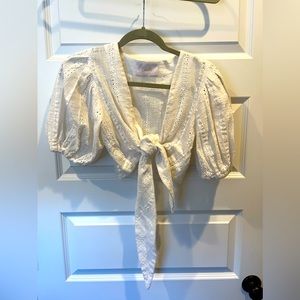 Blush Boutique Tie Front Crop Top